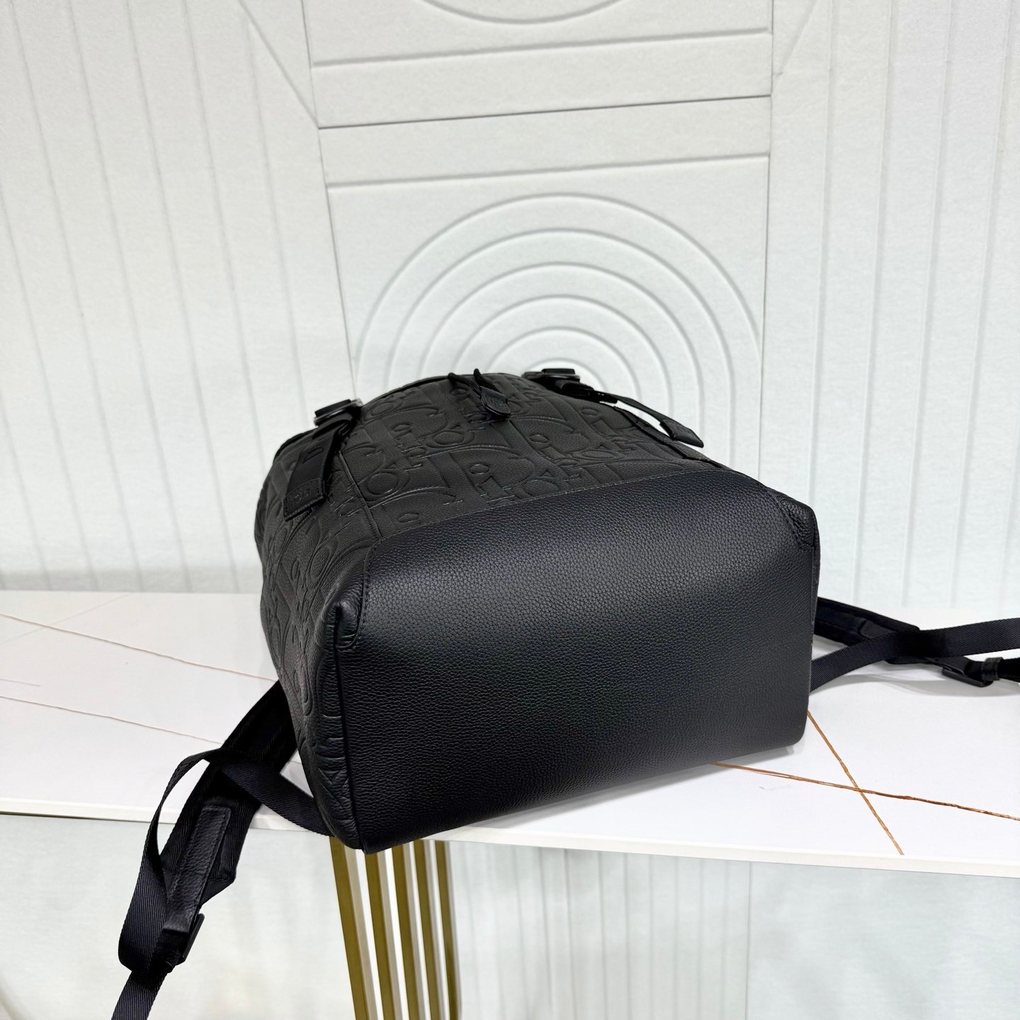Dior Backpack Dior Oblique embossé – Noir