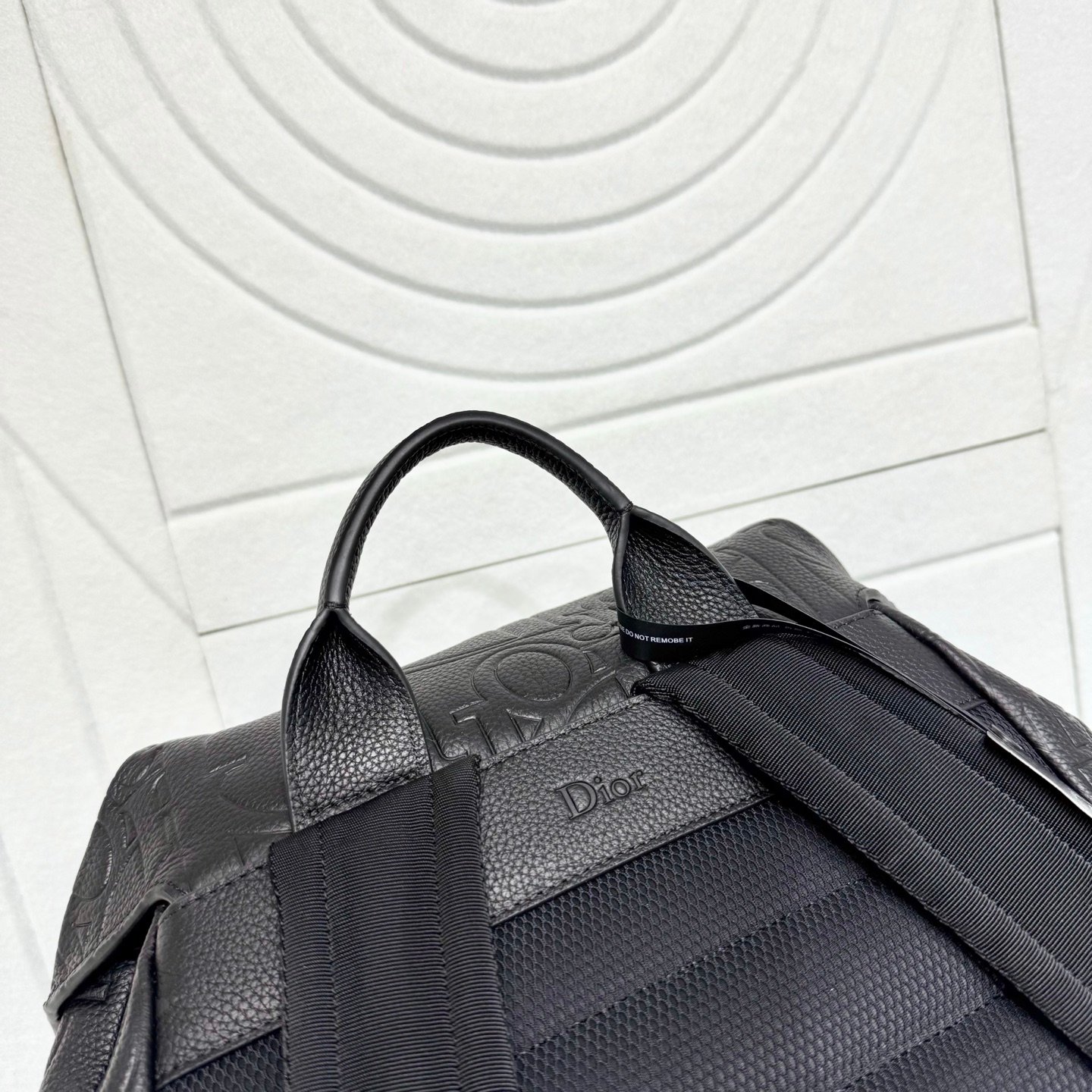 Dior Backpack Dior Oblique embossé – Noir