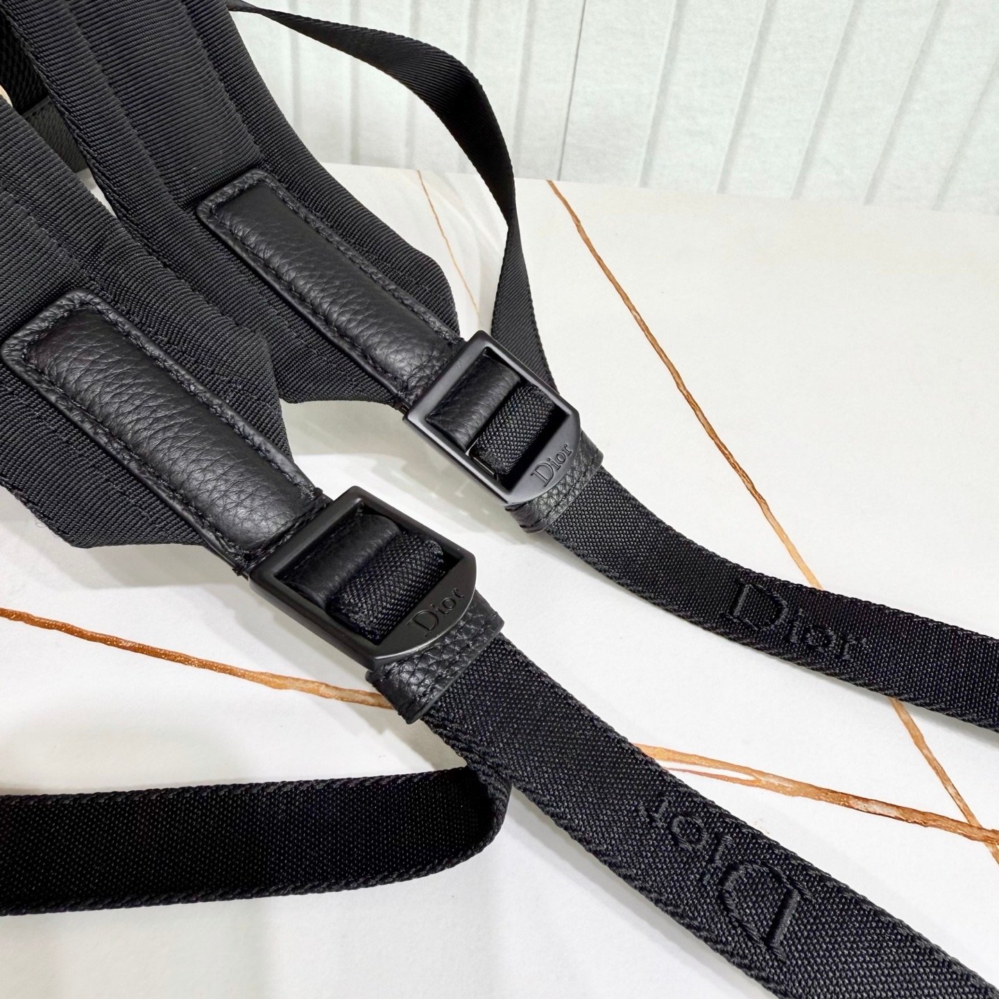 Dior Backpack Dior Oblique embossé – Noir