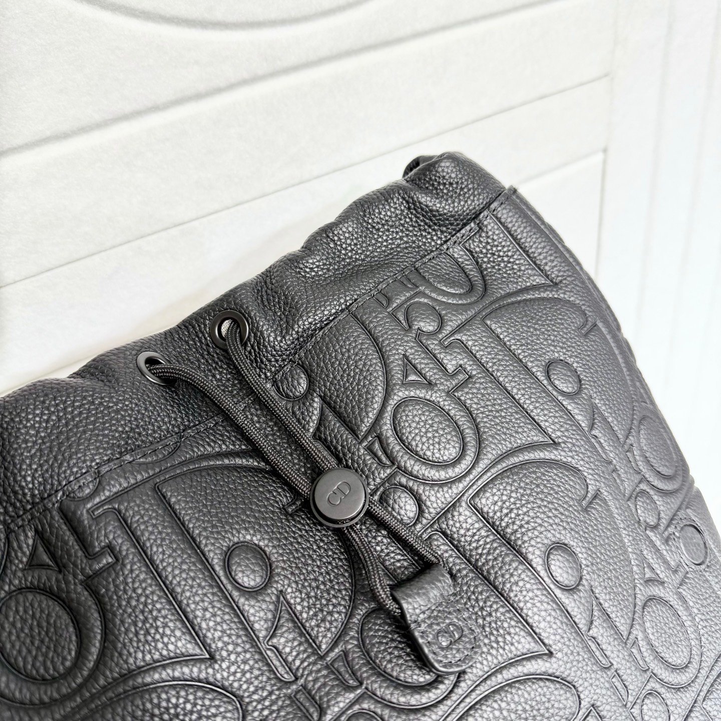 Dior Backpack Dior Oblique embossé – Noir