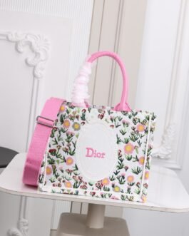 Dior Book Tote Floral – Blanc et rose