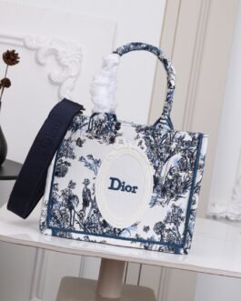 Dior Book Tote Toile de Jouy – Bleu