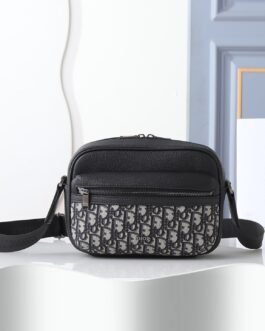 Dior Camera Bag matelassé Oblique – Noir et gris