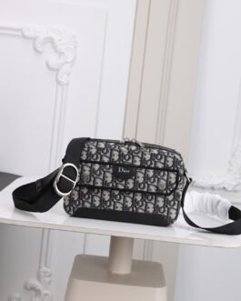 Dior Camera Bag Oblique Double Zip – Noir et gris