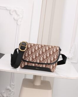 Dior Messenger Oblique compact – Marron
