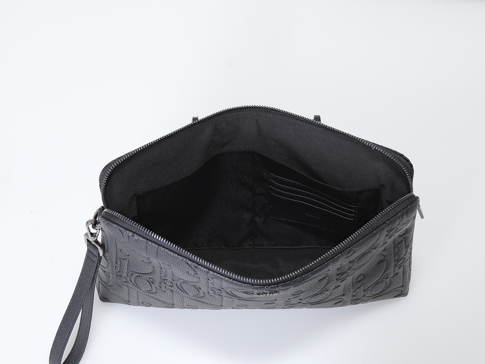 Dior Pochette Dior Oblique embossée – Noir