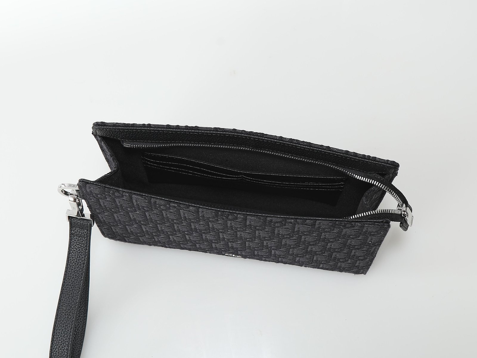 Dior Pochette jacquard compacte – Noir