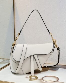 Dior Saddle cuir – Blanc
