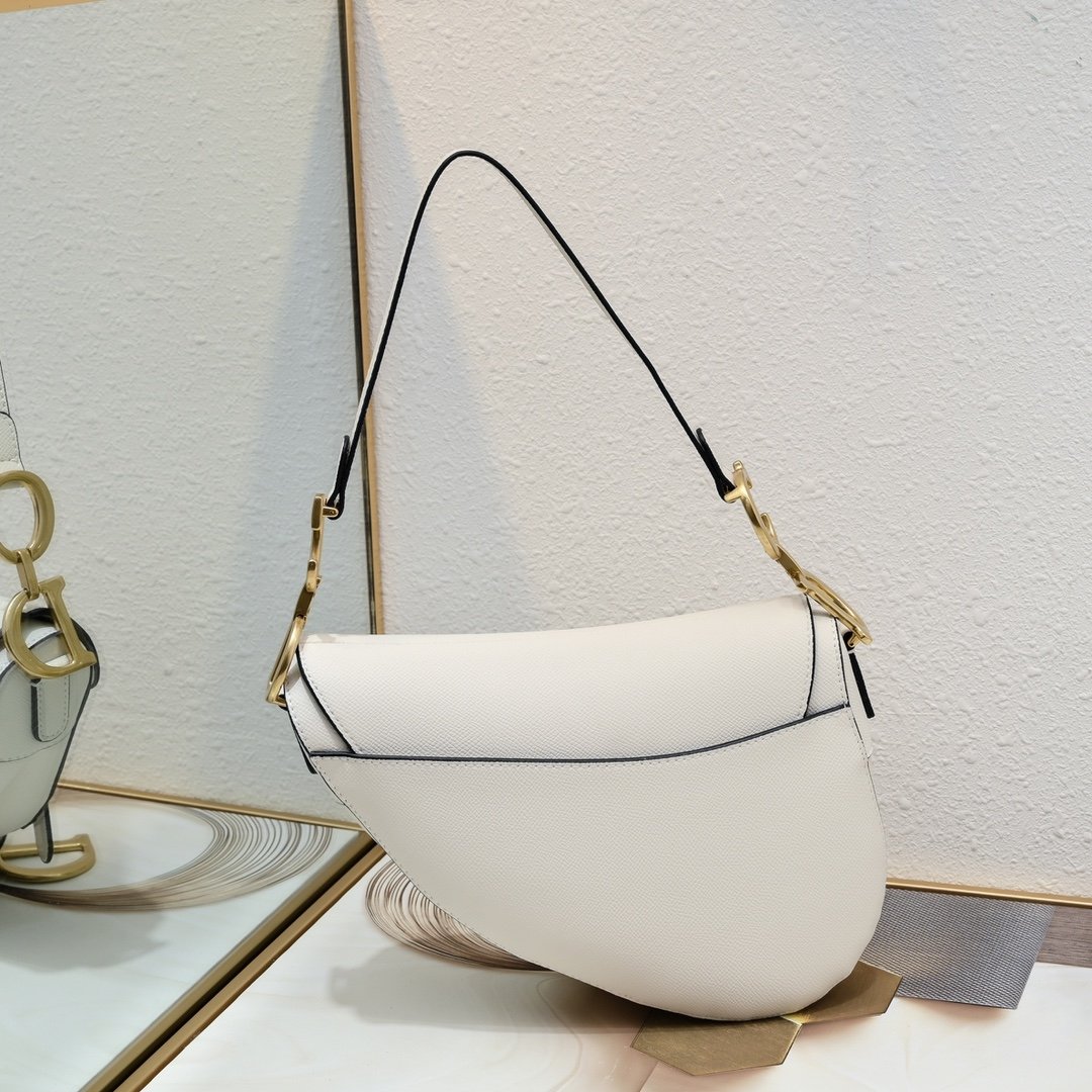 Dior Saddle cuir – Blanc