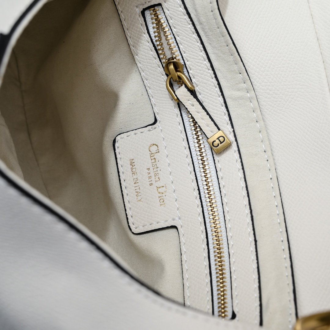 Dior Saddle cuir – Blanc