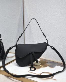 Dior Saddle cuir – Noir – sangle large
