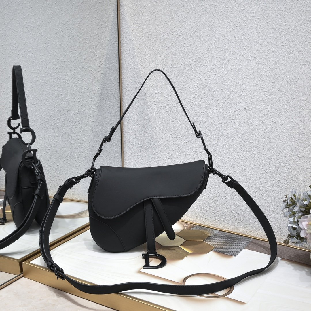 Dior Saddle cuir – Noir – sangle large