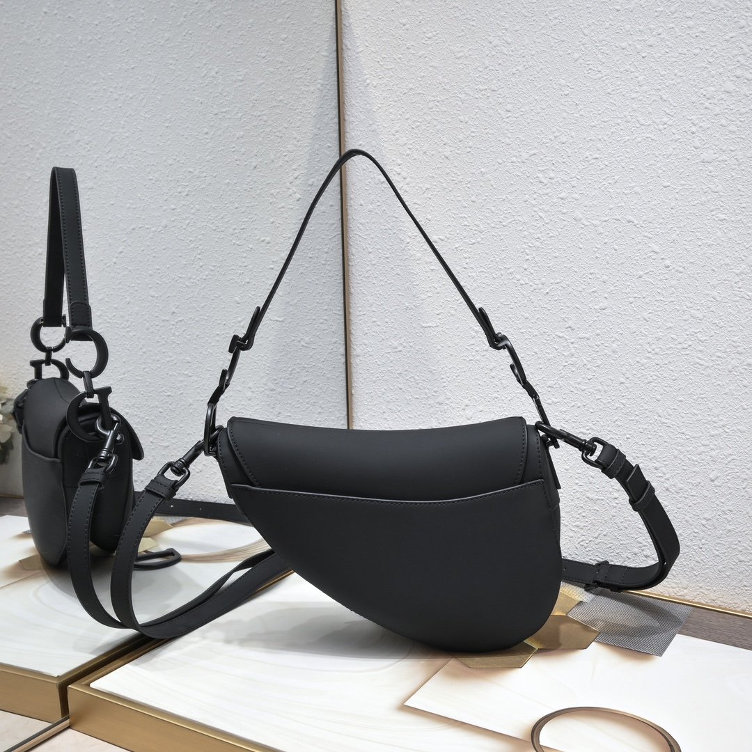 Dior Saddle cuir – Noir – sangle large