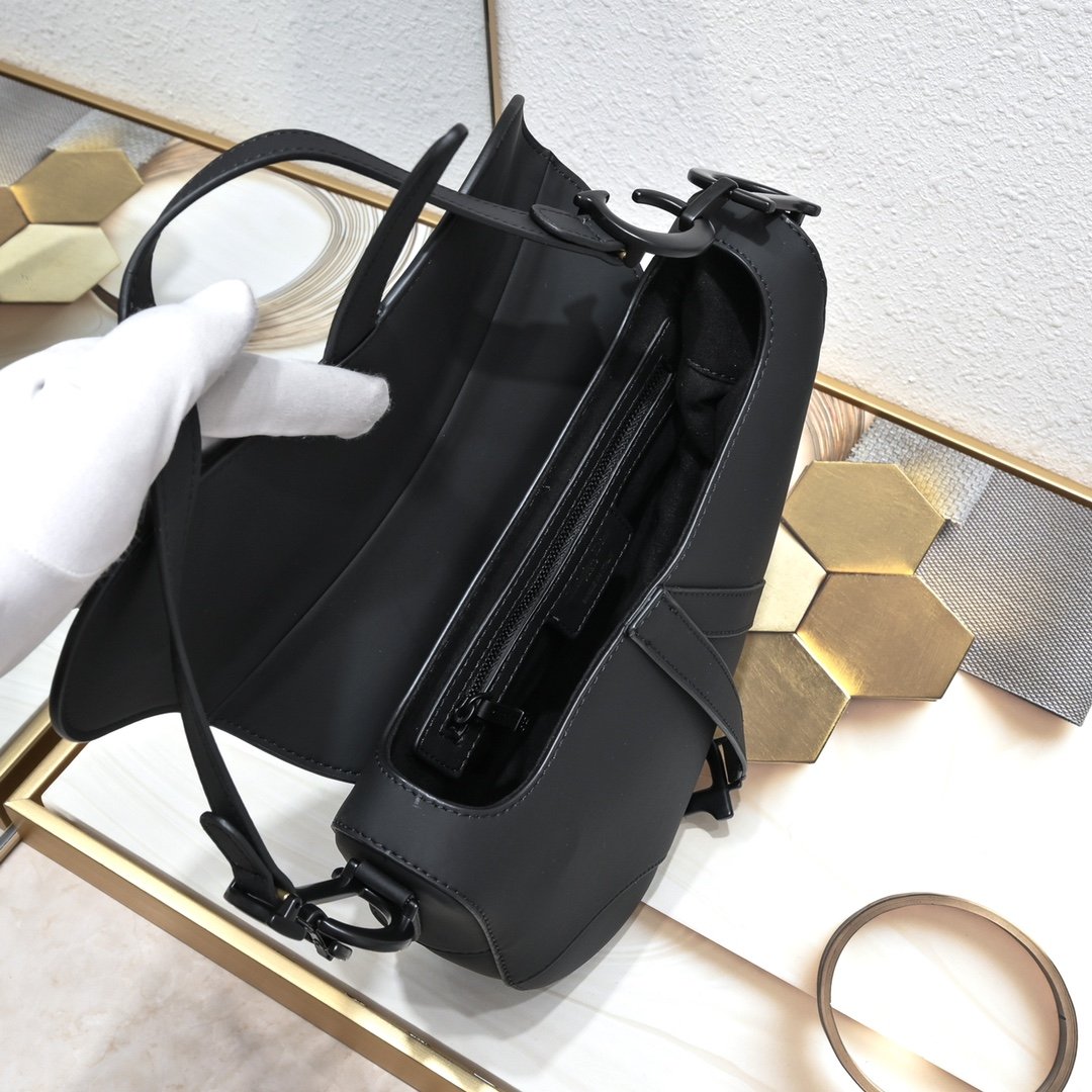 Dior Saddle cuir – Noir – sangle large