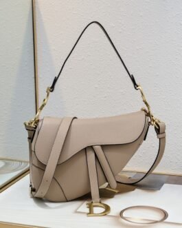 Dior Saddle cuir – Taupe