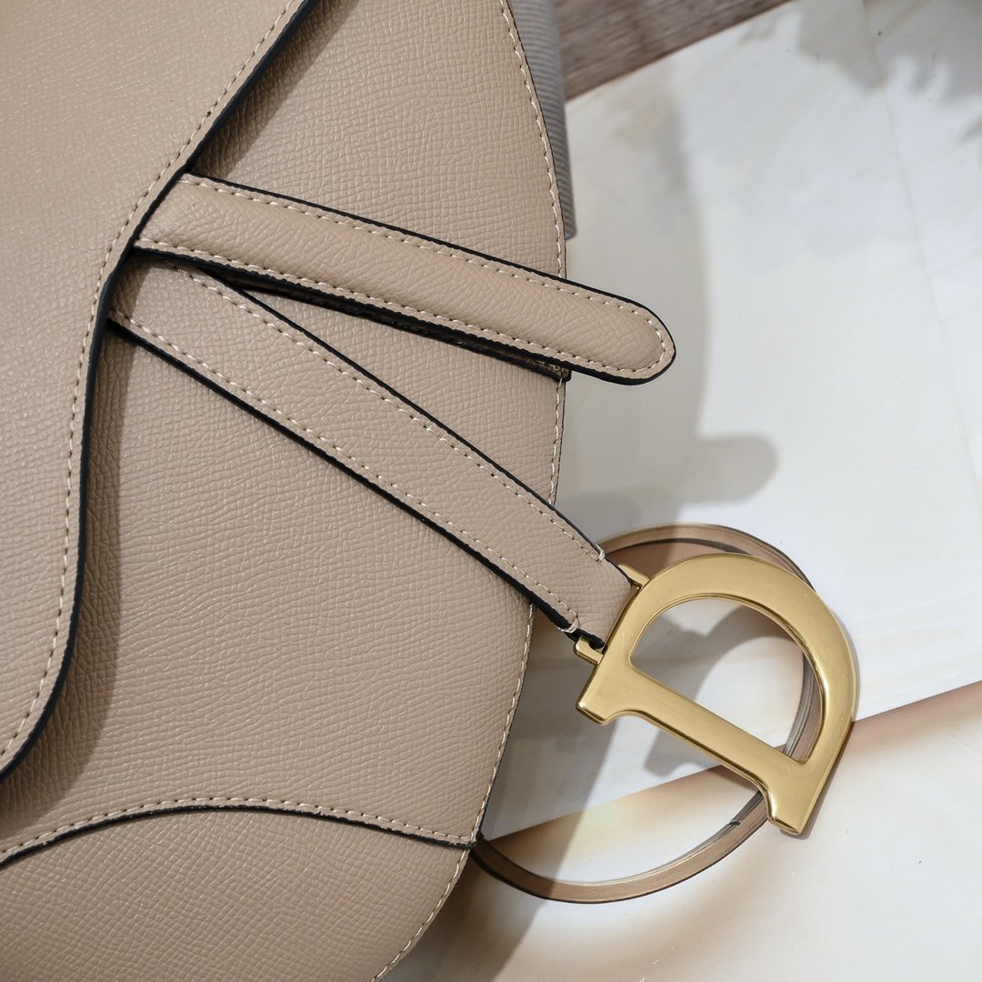 Dior Saddle cuir – Taupe