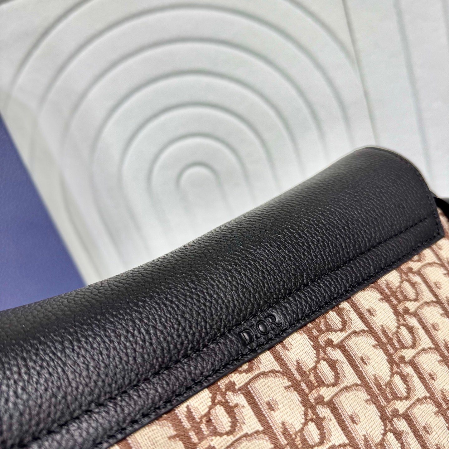 Dior Saddle Pouch Oblique – Noir et gris