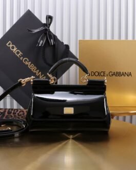 Dolce & Gabbana DG Logo Shoulder Bag – Noir – plaque dorée