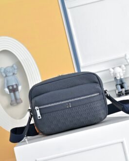 Hermès Camera Bag H tressé – Bleu gris
