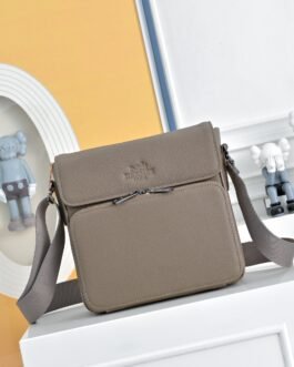 Hermès Messenger H embossé – Taupe