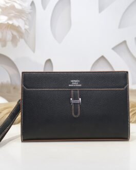 Hermès Pochette à fermoir tournant – Noir