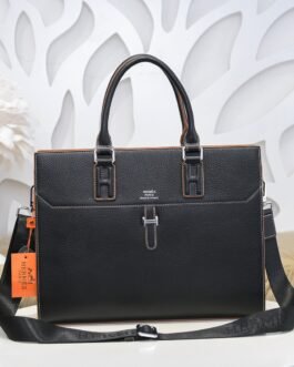 Hermès Porte-documents à fermoir tournant – Marron foncé
