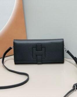 Hermès Roulis Slim – Noir – bandoulière cuir