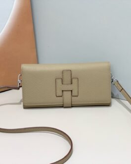 Hermès Roulis Slim – Taupe – bandoulière cuir