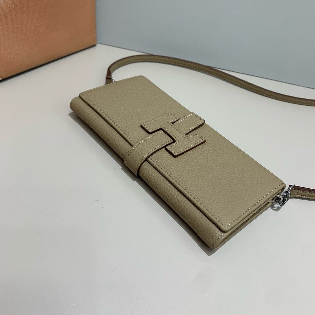 Hermès Roulis Slim – Taupe – bandoulière cuir