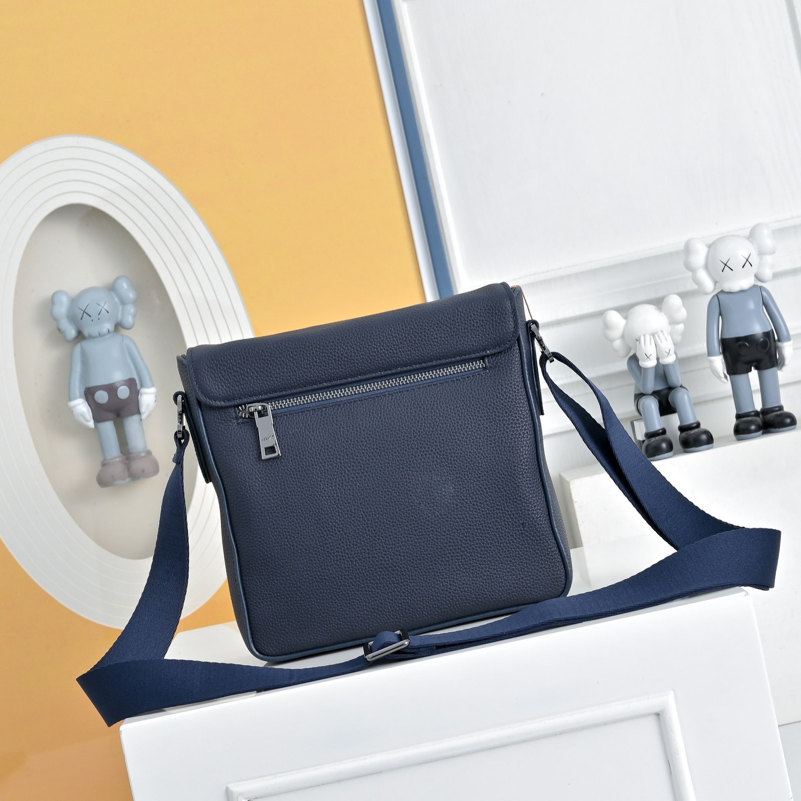 Hermès Sacoche H tressée – Bleu marine