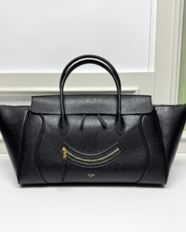 CELINE Seau Cuir Triomphe Noir