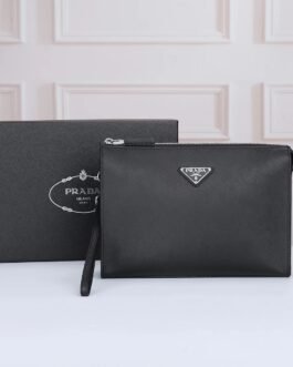 Prada Saffiano Pouch Noir