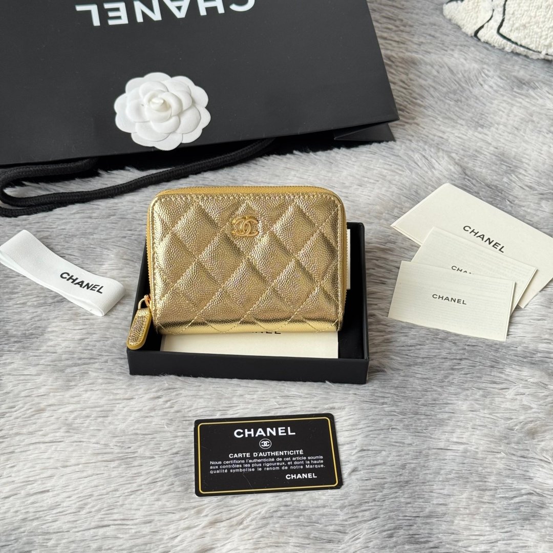 Chanel Portefeuille zippé matelassé