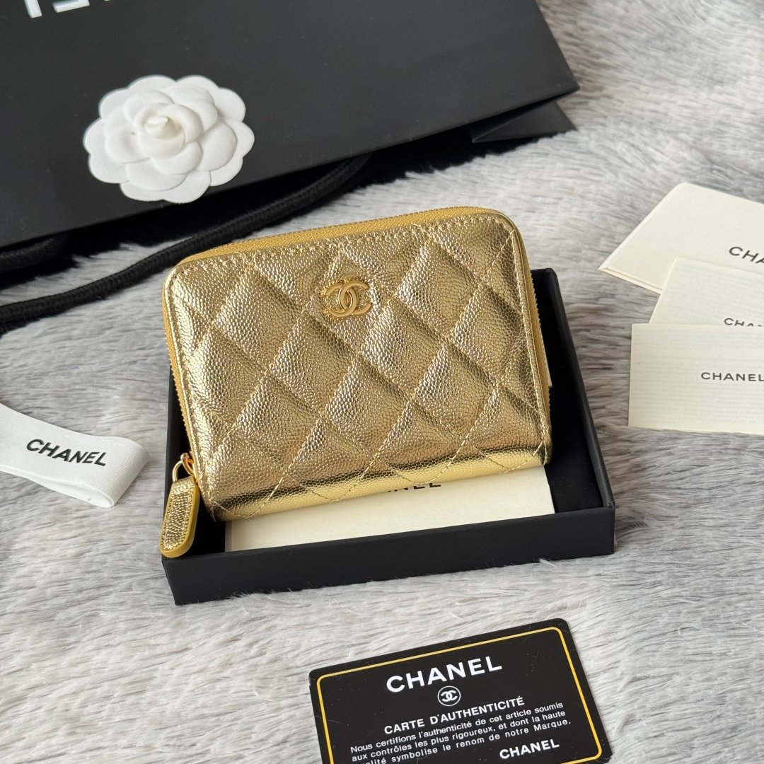 Chanel Portefeuille zippé matelassé