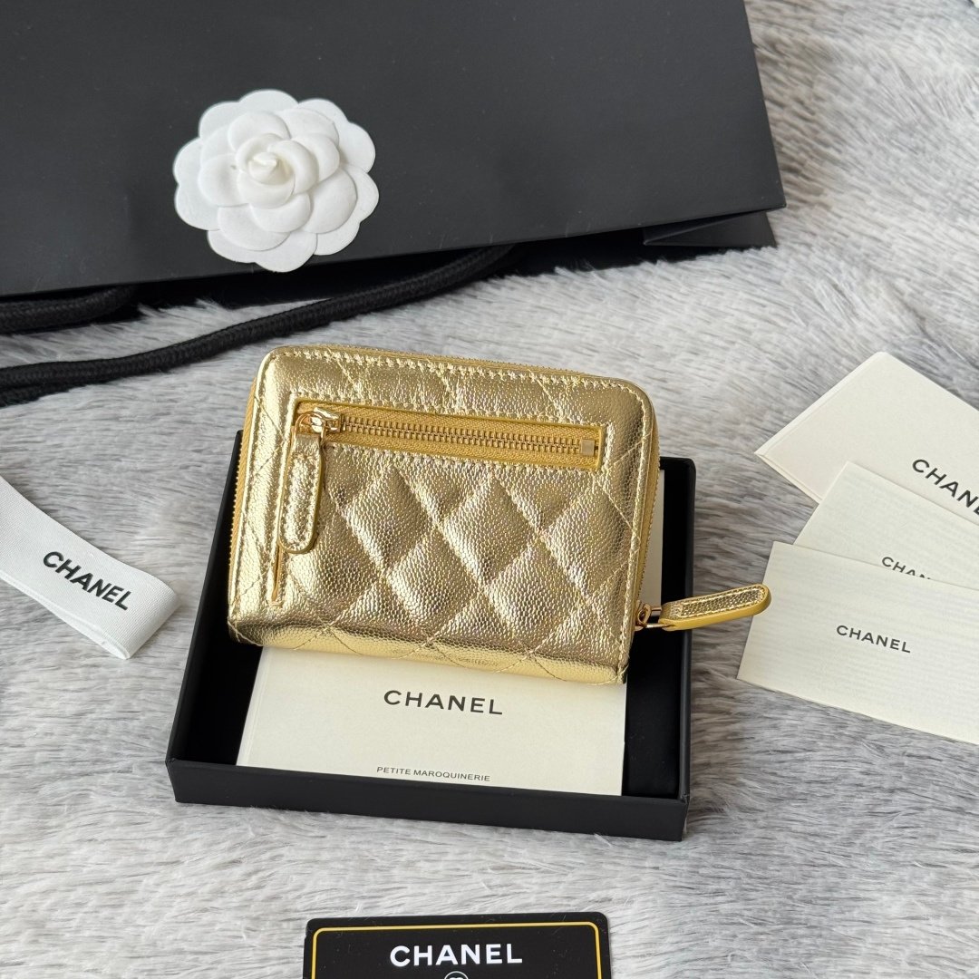 Chanel Portefeuille zippé matelassé