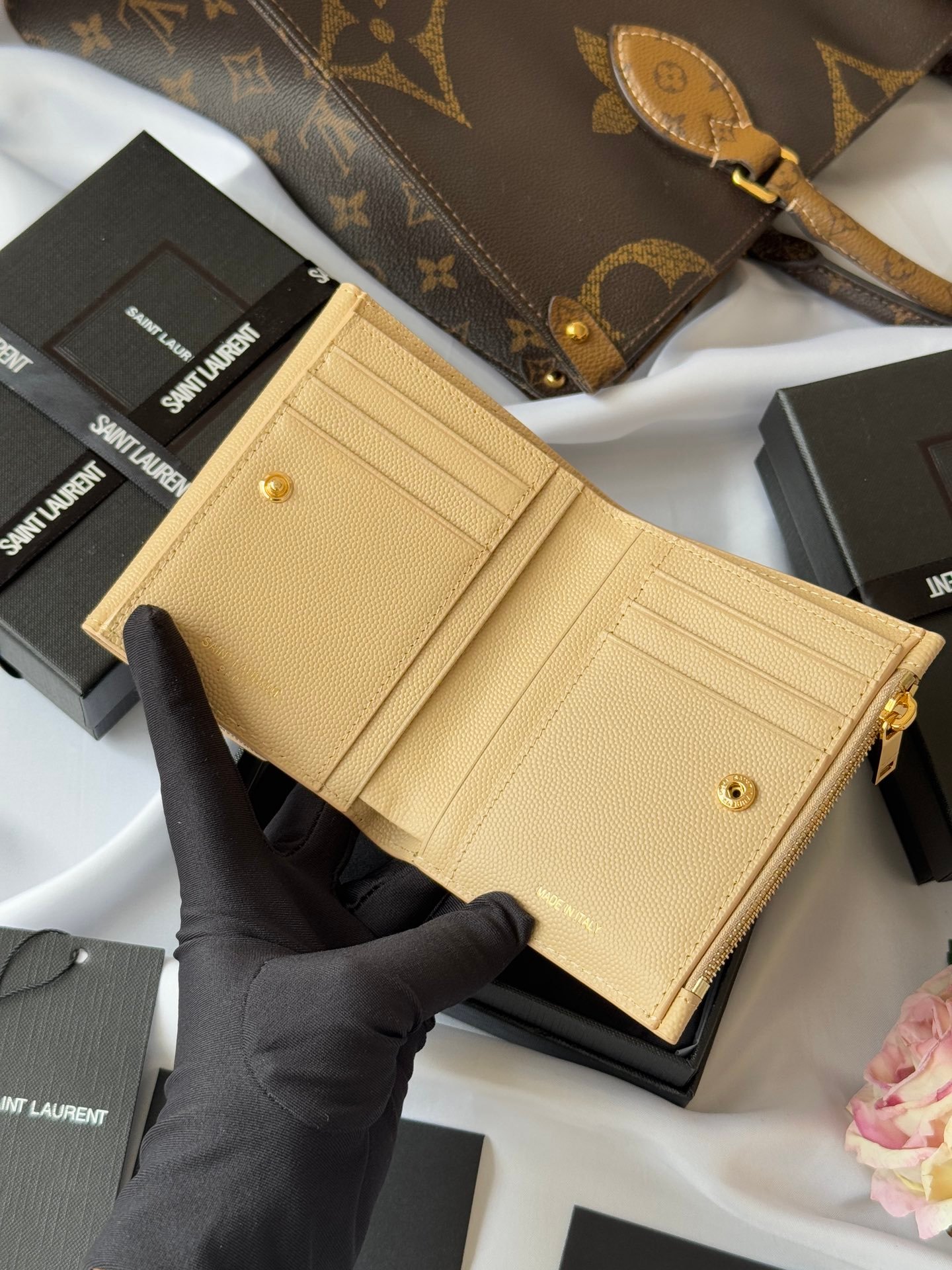 Saint Laurent Portefeuille à chaîne