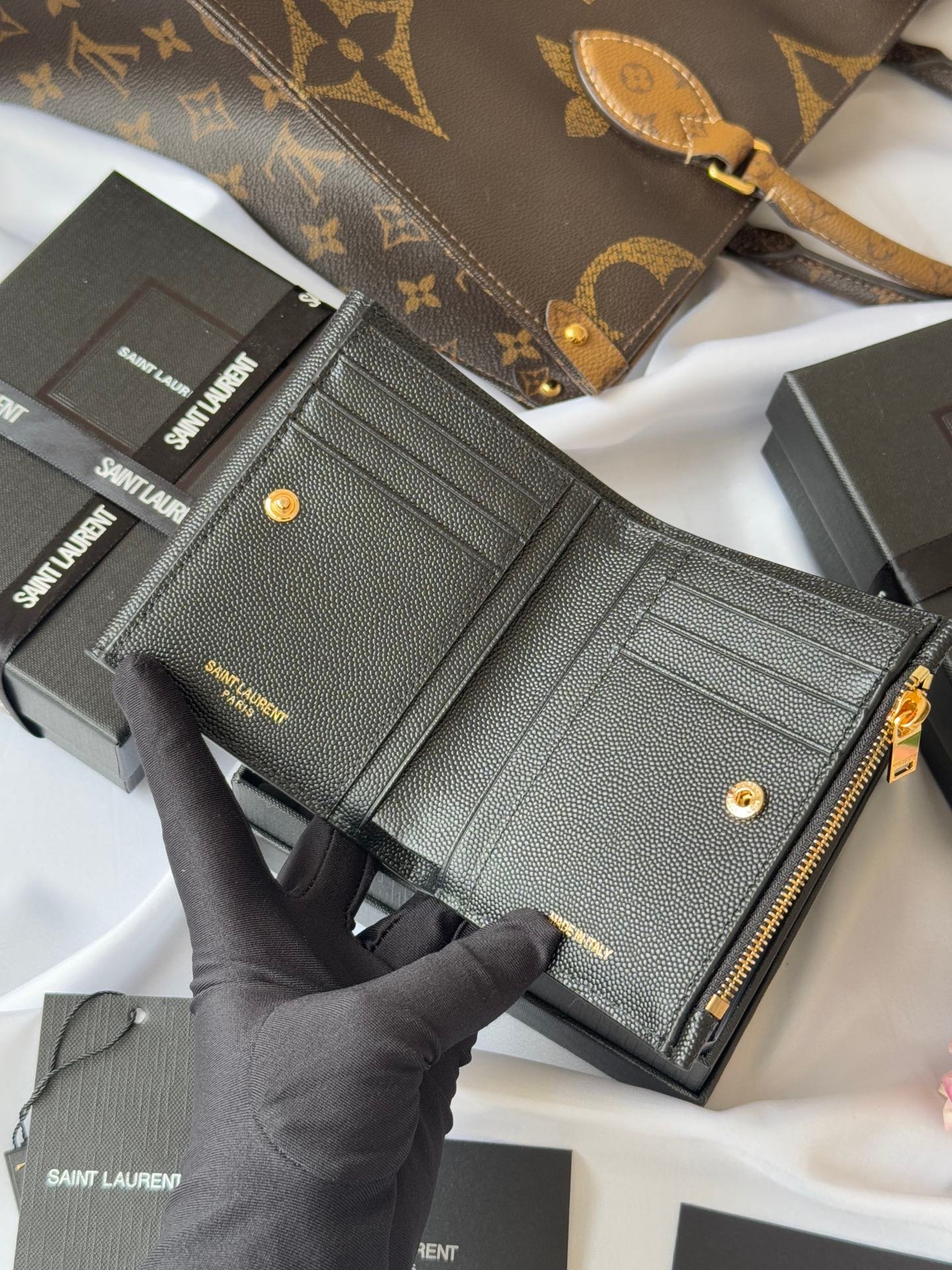 Saint Laurent Portefeuille à chaîne