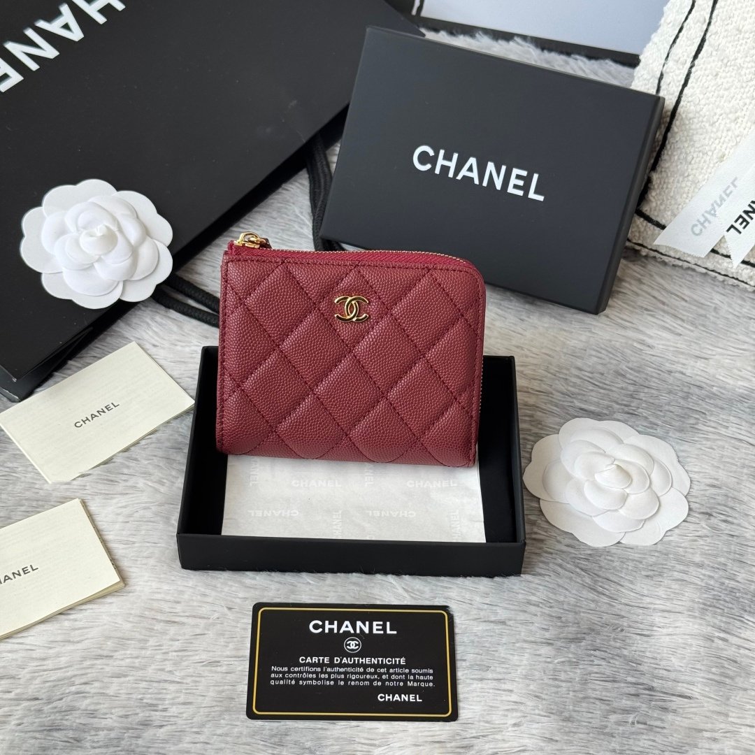 Chanel Portefeuille zippé matelassé