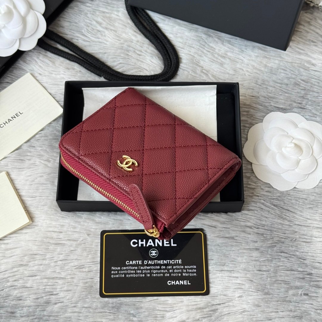 Chanel Portefeuille zippé matelassé
