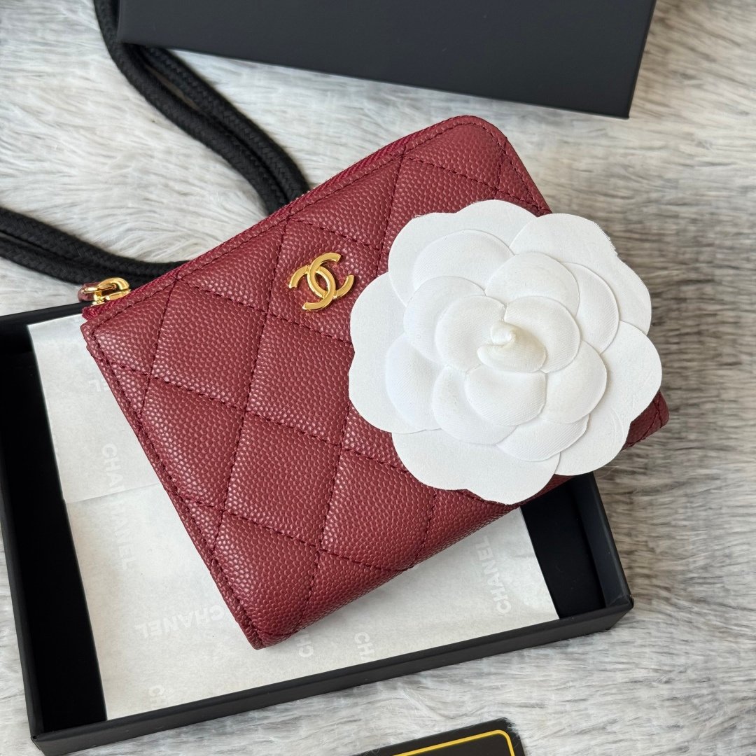 Chanel Portefeuille zippé matelassé
