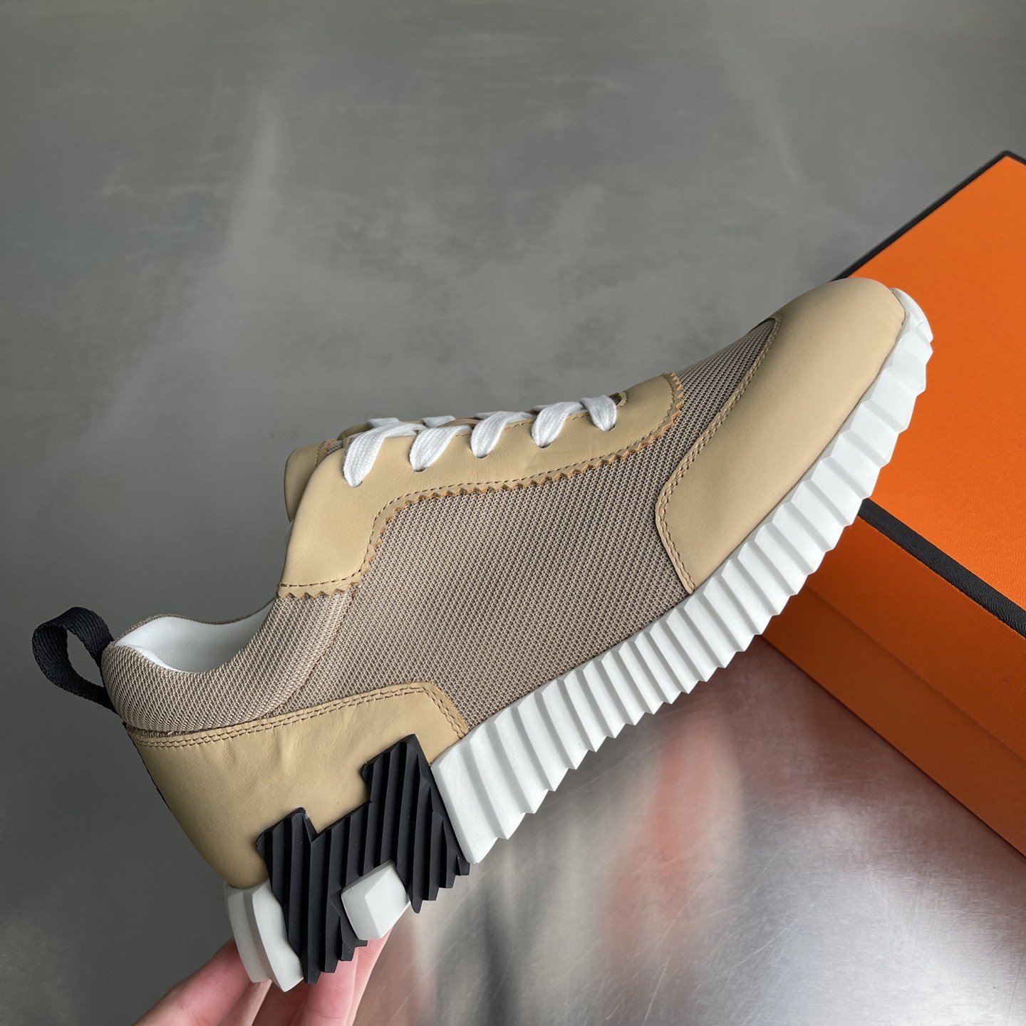Hermès Bouncing Beige Noir et Orange
