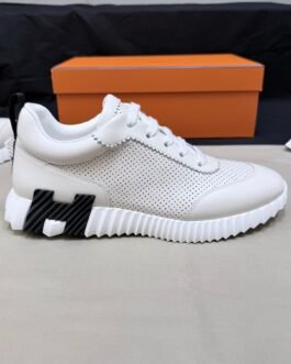 Hermès Bouncing Blanc et Noir Perforé