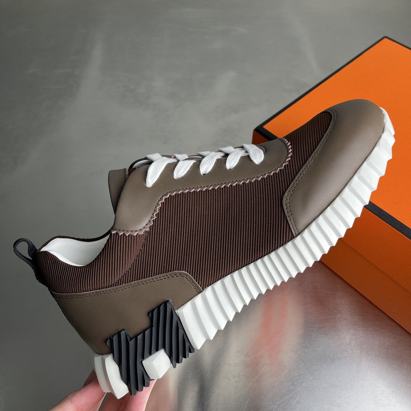 Hermès Bouncing Marron Noir et Orange