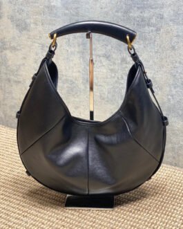 Saint Laurent Mombasa – Noir – Cuir lisse – Moyen format