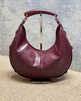 Saint Laurent Mombasa – Bordeaux – Cuir lisse – Moyen format