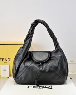 Fendi Spy – Noir – Cuir – Moyen format