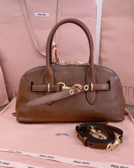 Miu Miu Aventure – Marron foncé – Cuir – Moyen format