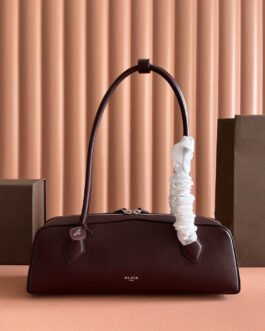 Alaïa Le Teckel – Bordeaux – Cuir – Moyen format