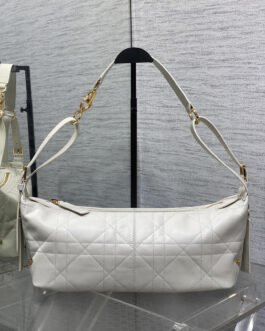 Dior D-Journey – Blanc – Cuir Cannage – Petit format