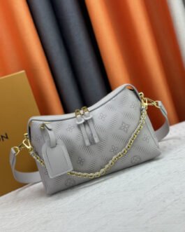 Louis Vuitton Hand It All PM – Gris Galet – Cuir Mahina perforé – Petit format